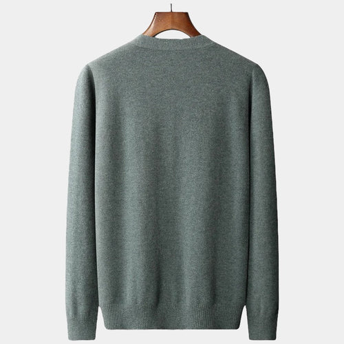 Men's Button-Front Cardigan With V Neckline - Colour options